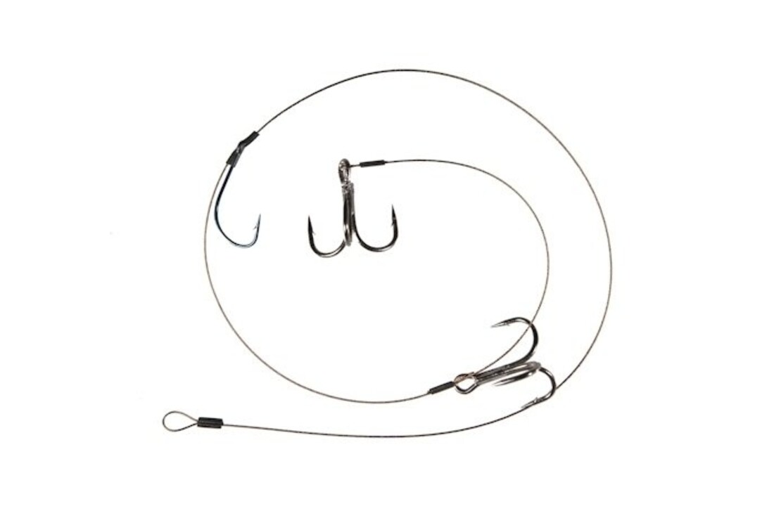 TREBLE HOOK DEADBAIT LEADERS 50CM