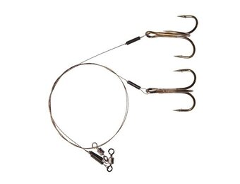 SINGLE TREBLE HOOK LEADER SURFSTRAND AFW 1X7 13KG 40 CM #2 P/2