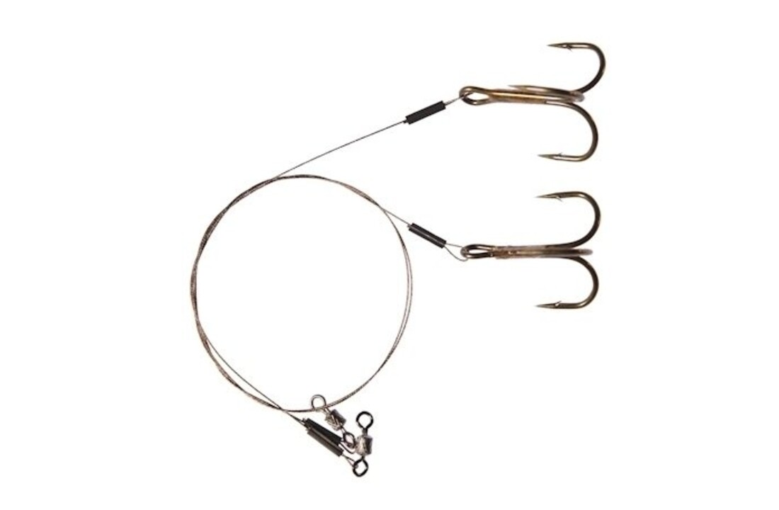 SINGLE TREBLE HOOK LEADER SURFSTRAND AFW 1X7 13KG 40 CM #2 P/2