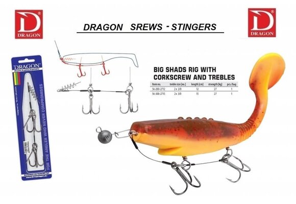 SCREW STINGER 12 CM 2X TREBLE HOOK #2/0