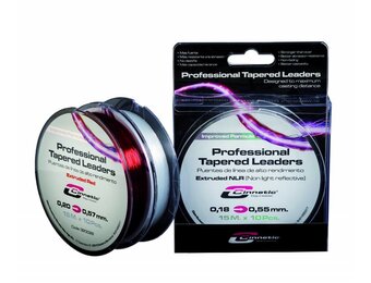 PROFESSIONAL TAPER LEADERS 15X10 - 0.20-0.57 RED