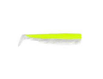 BLACK MINNOW  4 LURES BODIES YELLOW FLUO/WHITE