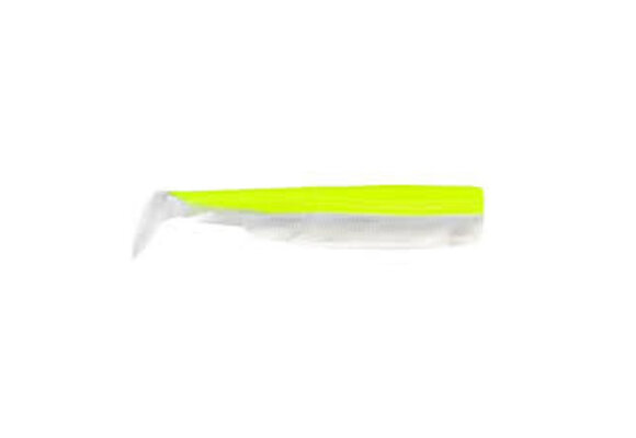BLACK MINNOW 4 LURES BODIES YELLOW FLUO/WHITE