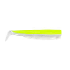 BLACK MINNOW  4 LURES BODIES YELLOW FLUO/WHITE