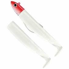 BLACK MINNOW 90 COMBO OFF SHORE 10 GRAM WHITE + LURE BODY WHITE JIGHEAD RED