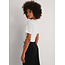 NA-KD Cut Out Cropped Detail T-shirt