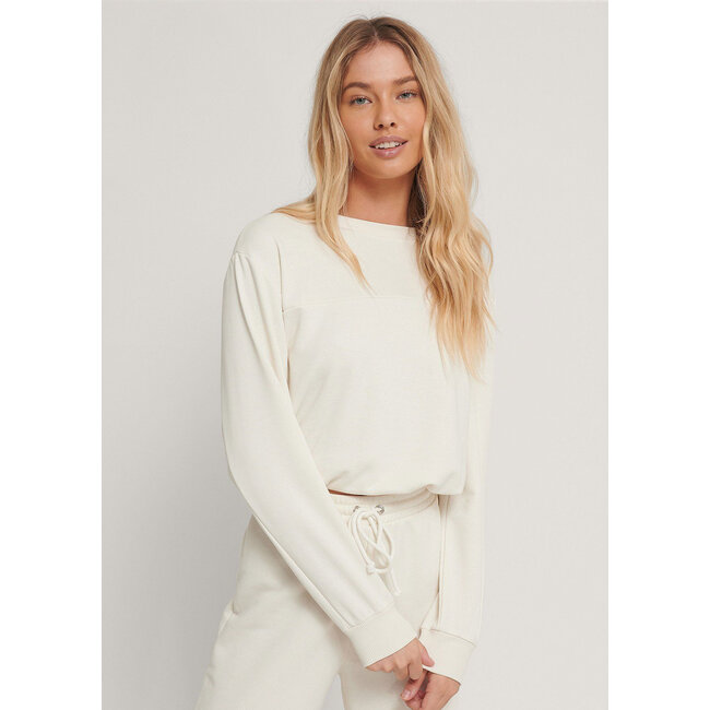 NA-KD Cropped Drawstring Sweatshirt
