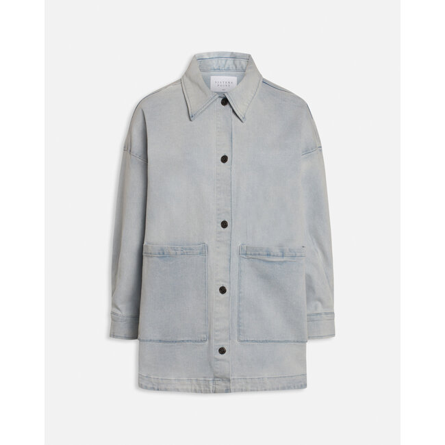 SISTERS POINT Otina Denim Jacket Light Blue