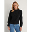 NA-KD Pleated Detail Sweater Black