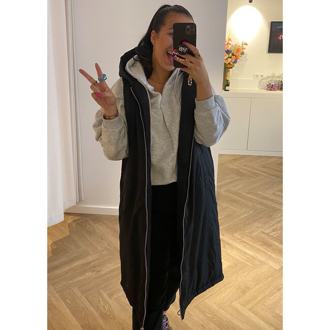 FAVV Oversized Hooded Vest Black