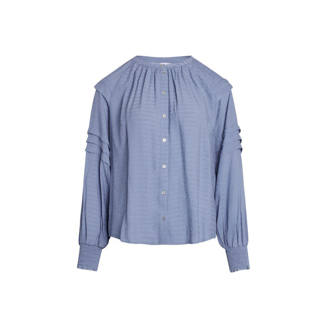 CO'COUTURE Cora Pleat Shirt Sky Blue