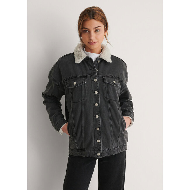 Denim store aviator jacket
