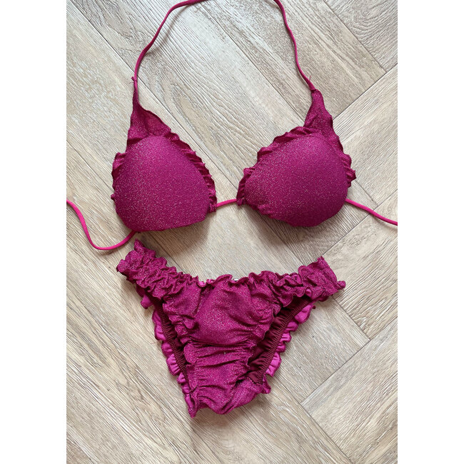 FAVV Glitter Bikini Donker Paars