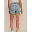 NA-KD Raw Hem Slit Denim Short Light Blue