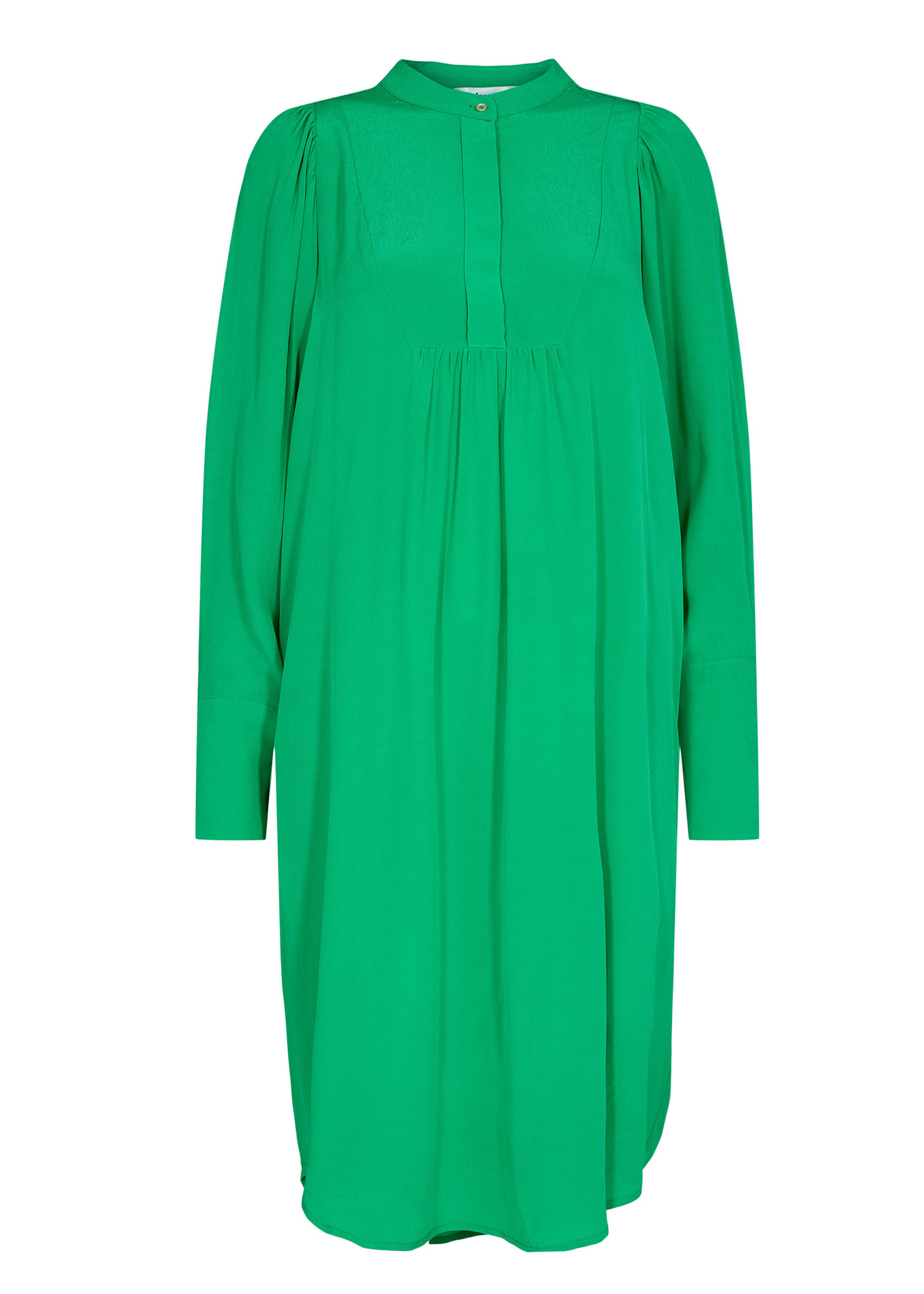 Perin Volume Dress Vibrant Green-1