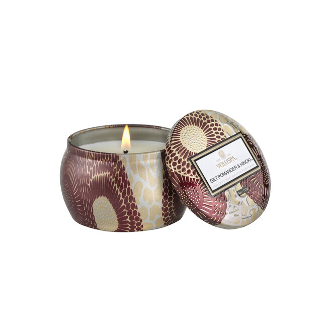 VOLUSPA Gilt Hinoki 3 Wick Candle Tin