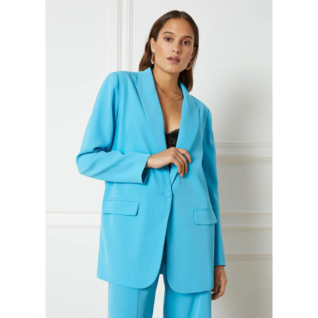 REFINED DEPARTMENT Ladies Woven Flowy Blazer Nikki