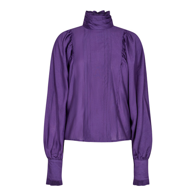 CO'COUTURE Kira Pleat Blouse Purple