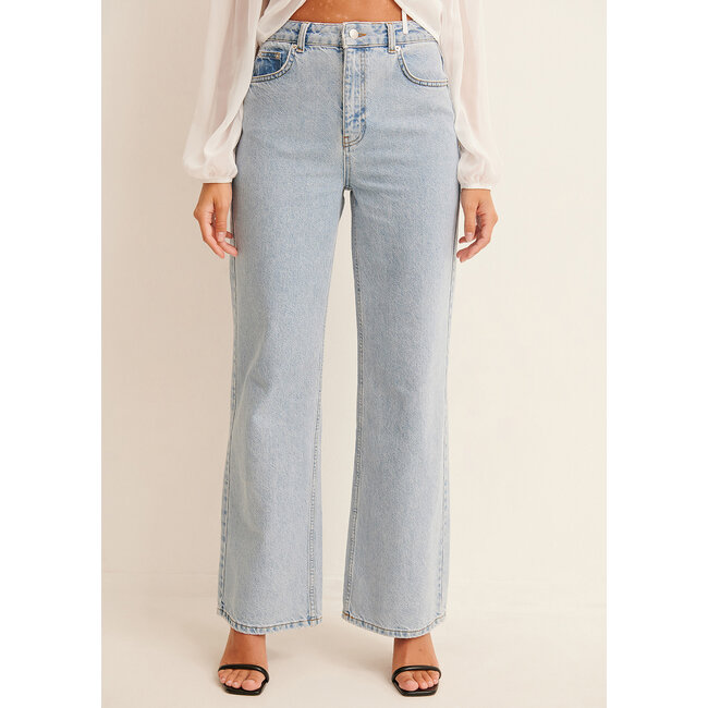 NA-KD Highwaist Wide Leg Denim Jeans