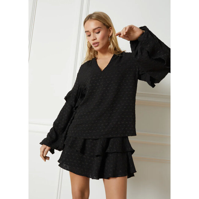 REFINED DEPARTMENT Woven Ruffle Blouse Milaya