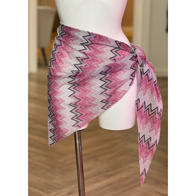 FAVV Missoni Inspired Omslagdoek Roze