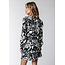 COLOURFUL REBEL Kina Letter Ruffle Dress | Black/white