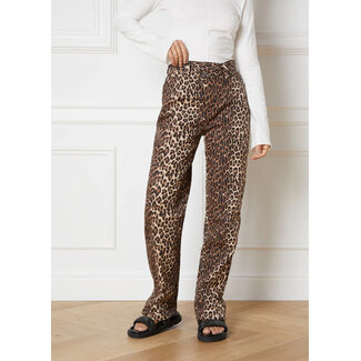 REFINED DEPARTMENT Leopard Denim Jeans Reba