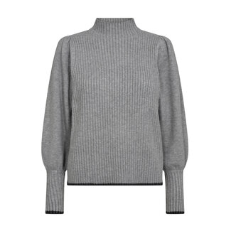 CO'COUTURE Row Puff Rib Knit Grey Melange