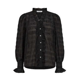 CO'COUTURE Structure Line Frill Shirt Black