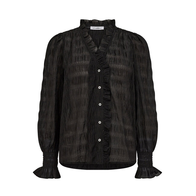 CO'COUTURE Structure Line Frill Shirt Black