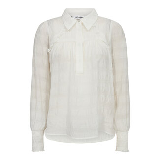 CO'COUTURE Structure Line Frill Blouse White