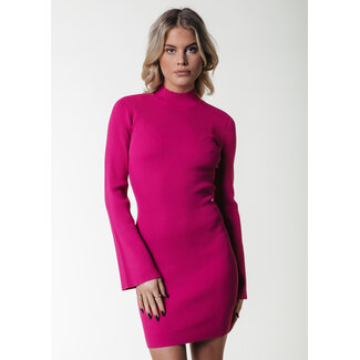 COLOURFUL REBEL Aspen High Neck Knitted Mini Dress