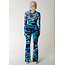 COLOURFUL REBEL Tie Dye Mesh Extra Flare Pants Blue