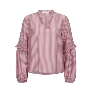 CO'COUTURE Sami Stripe Blouse Bubblegum