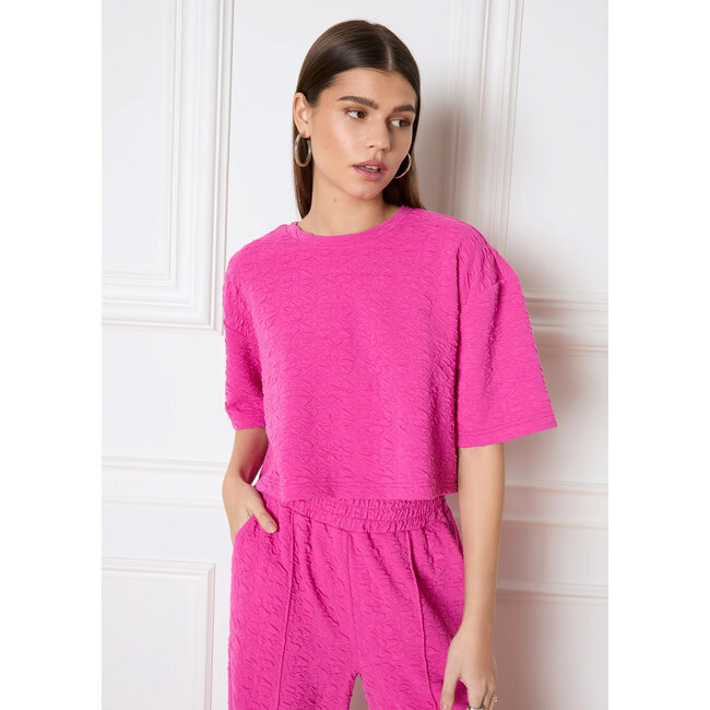 REFINED DEPARTMENT Cropped Shirt Clara Fuchsia