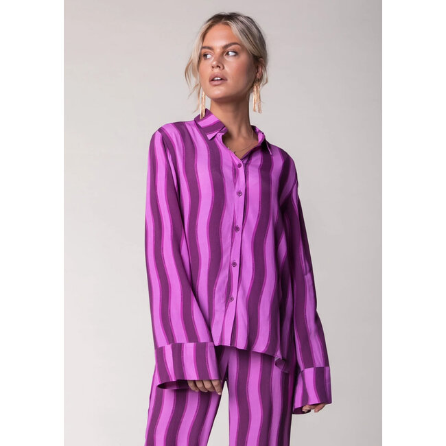 COLOURFUL REBEL Tia Kimono Blouse | Purple