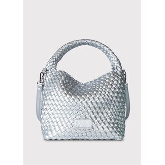 ALIX THE LABEL Silver Braided Bag