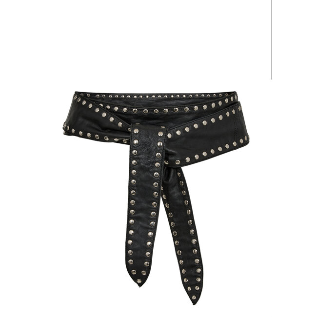 CO'COUTURE Georgina Leather Belt Black
