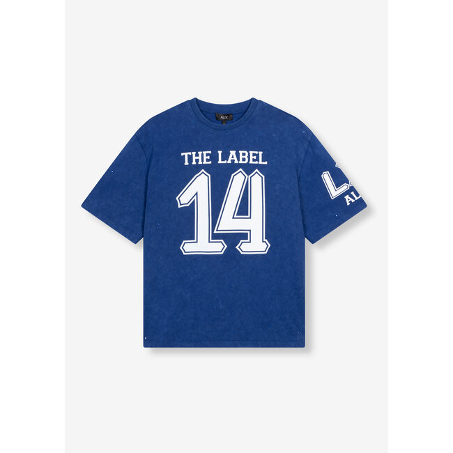 ALIX THE LABEL Sporty Studs T-shirt Classic Blue