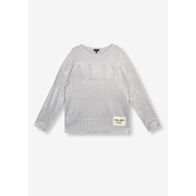 ALIX THE LABEL Knitted Foil Pullover