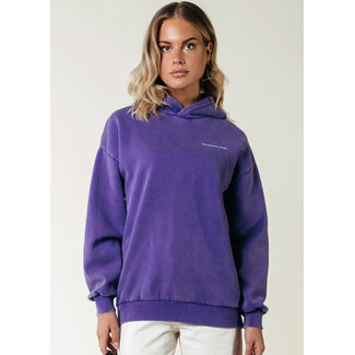 COLOURFUL REBEL Concert Acid Wash Clean Hoodie Liberty Purple