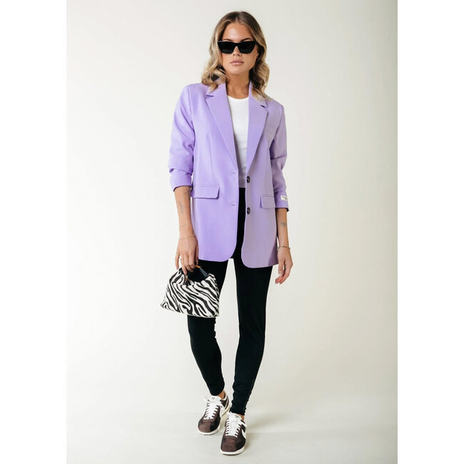 COLOURFUL REBEL Gemma Single Breasted Blazer Light Lilac