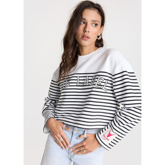 ALIX THE LABEL Ladies Knitted Stripe Sweater