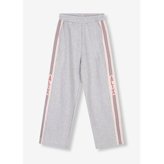 ALIX THE LABEL Side Tape Wide Leg Sweat Pants Soft Grey Melange