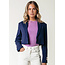 COLOURFUL REBEL Winoah Pinstripe Cropped Blazer Drank Blue