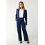 COLOURFUL REBEL Winoah Pinstripe Cropped Blazer Drank Blue