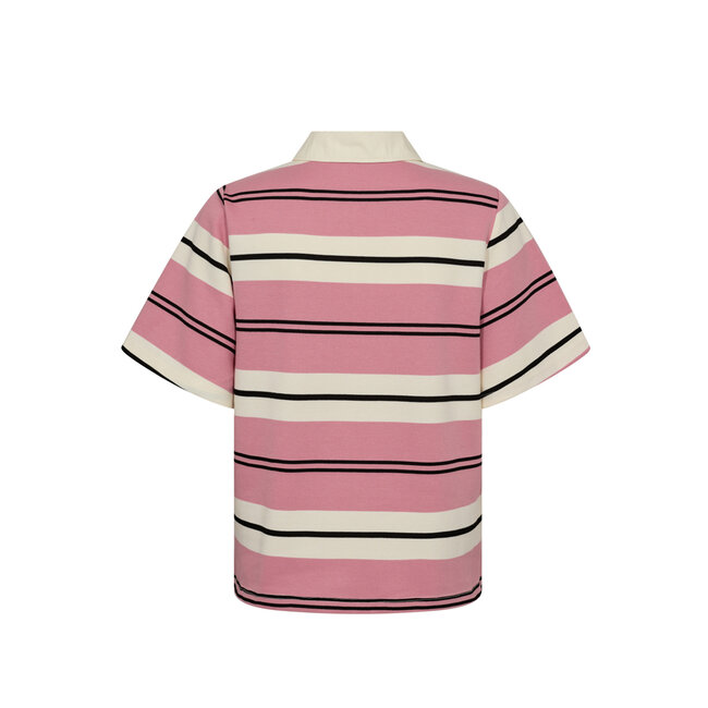 CO'COUTURE Whitney Stripe Polo Tee Candyfloss
