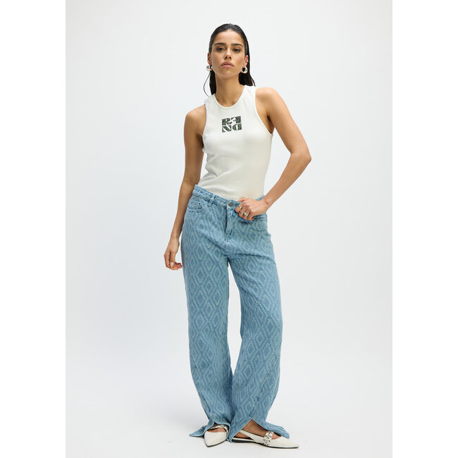 REFINED DEPARTMENT Selma Straight Pants Blue Denim
