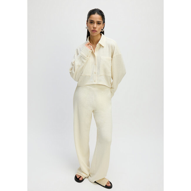 REFINED DEPARTMENT Creamy White Wide Nova Pants