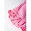 COLOURFUL REBEL Sensa Striped Ruffle Short Poppy Red